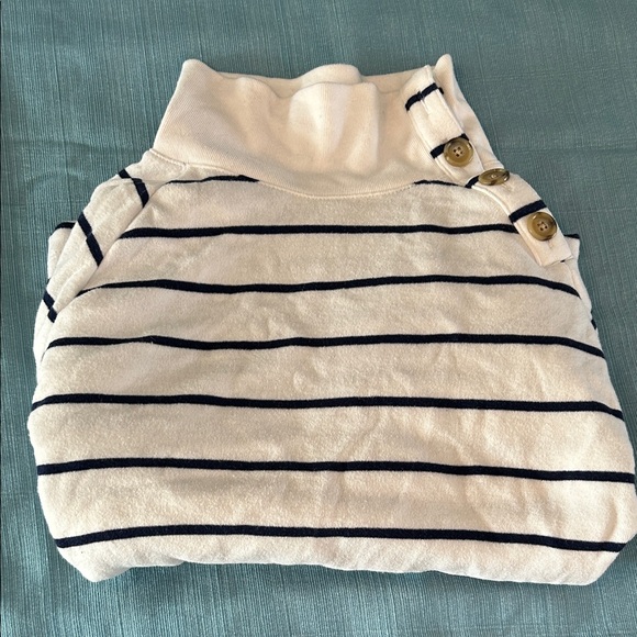 J. Crew Navy and White Striped Sweater - Picture 2 of 3